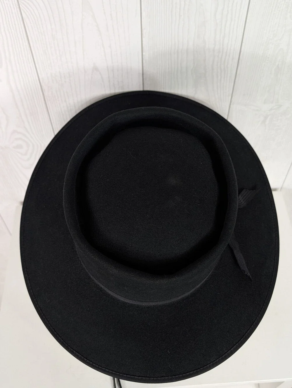 Akubra Wool Hat Black Camp Draft Style 1990s Vintage Made in Australia Size S